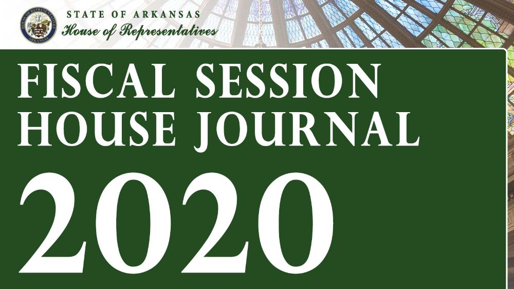 2020 House Journal: Fiscal Session
