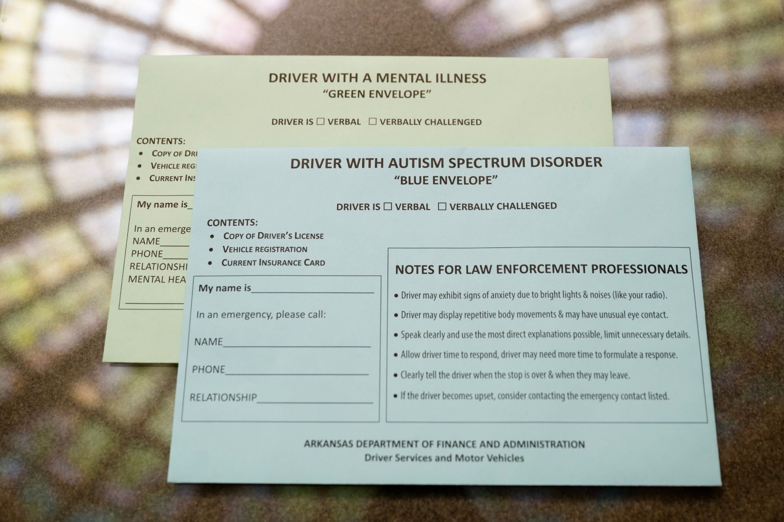 Blue and Green Envelope Programs